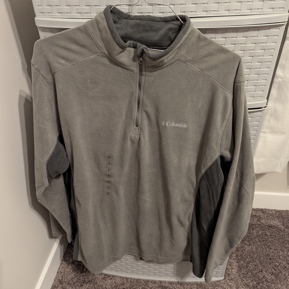 Columbia Gray Half-Zip Fleece Pullover